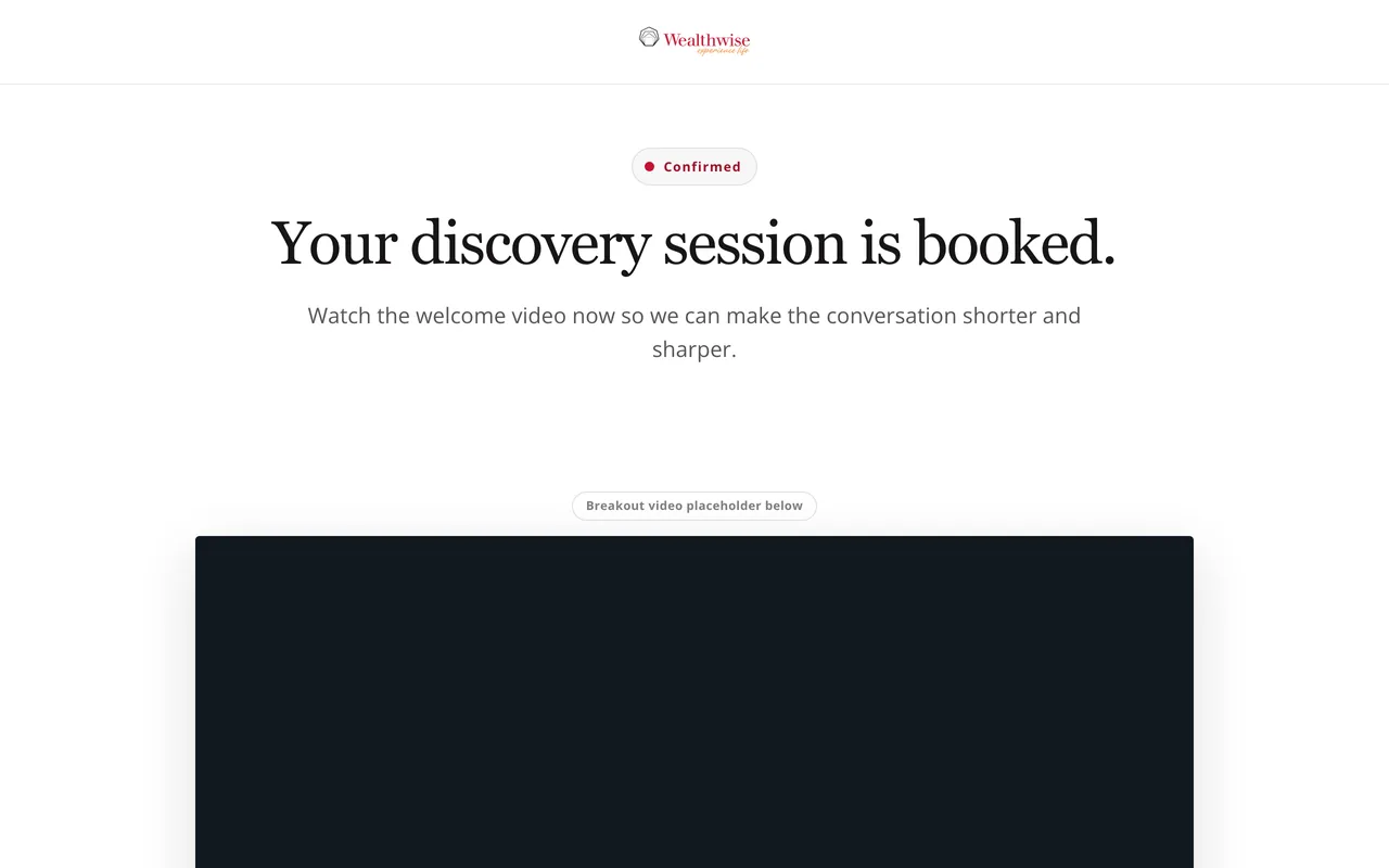 Confirmation page preview